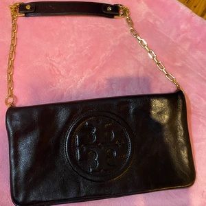 Tory Burch, Black, Evening Clutch with Strap